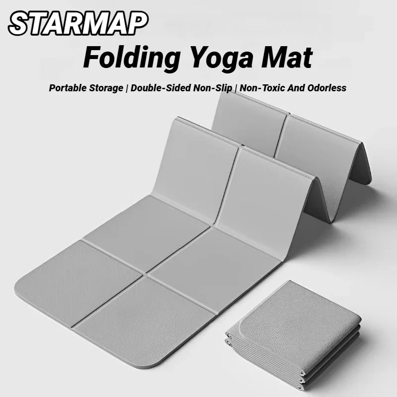 tapis yoga pliable gris clair texturé moderne antidérapant fitness pilates 183cm longueur