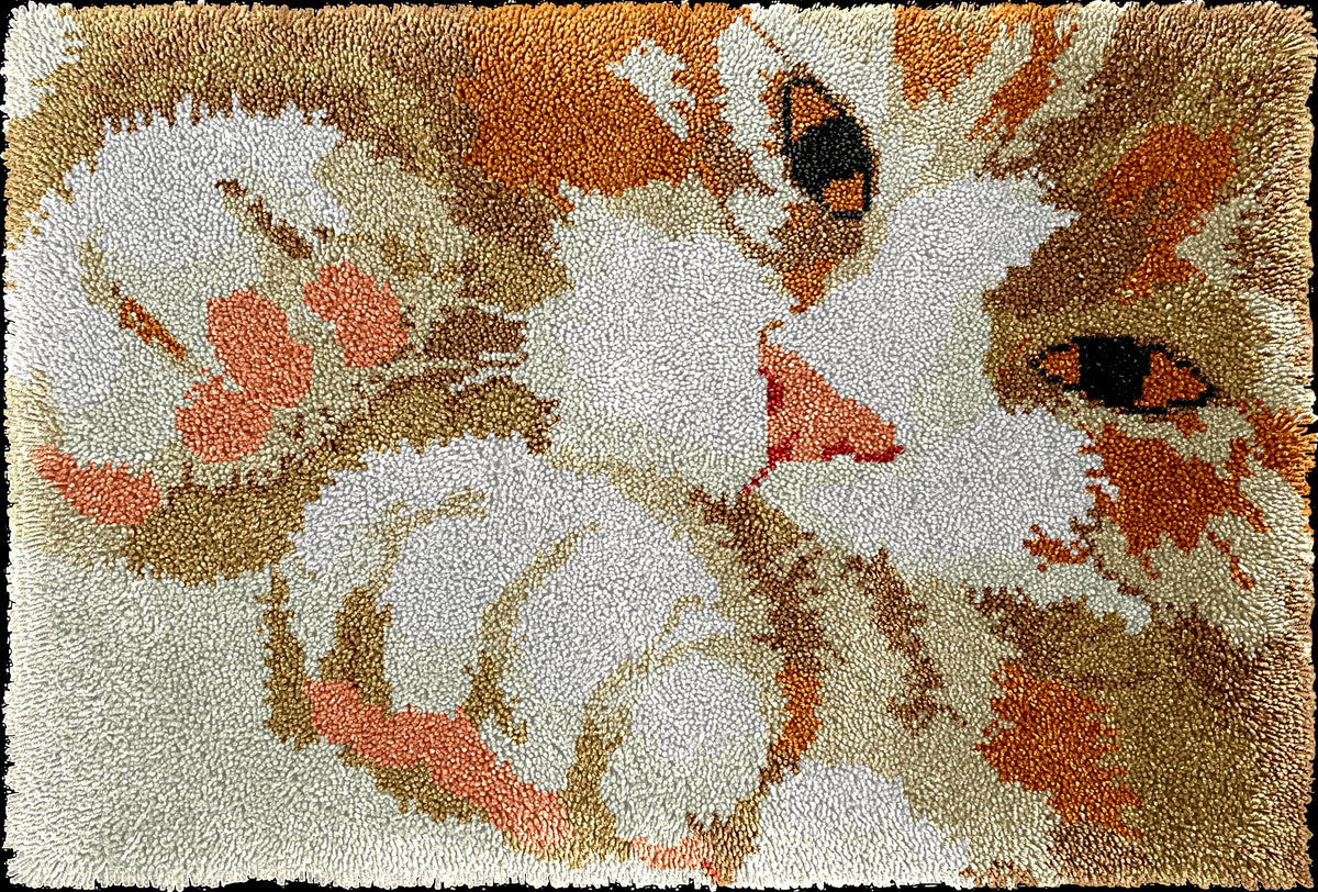 kit crochet laine tapis fleurs coussin coeur kit couture diy création maison moderne