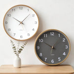 horloge murale bois naturel quartz minimaliste 10 pouces 12 pouces 14 pouces chambre salon