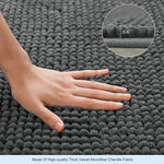 tapis bain bouclé dense losange gris foncé beige clair moderne minimaliste doux absorbant