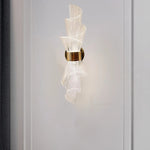 applique murale moderne blanc doré spirales ondulées led translucide chambre salon