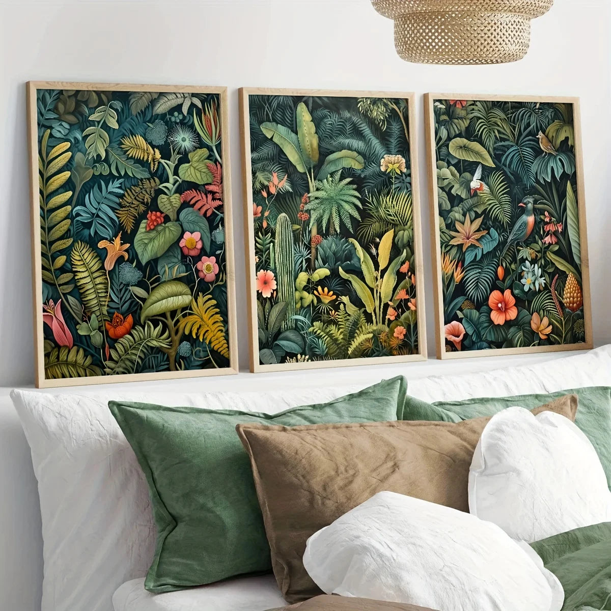 affiches modernes végétales motifs floraux sans cadre toile impression maison salon chambre