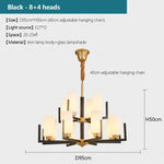 Suspension lumineuse or noir verres opalescents contemporains fer assemblage semi encastré led