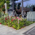clôture jardin rustique fer blanc facile assembler bordure fleurs décorative villa jardin