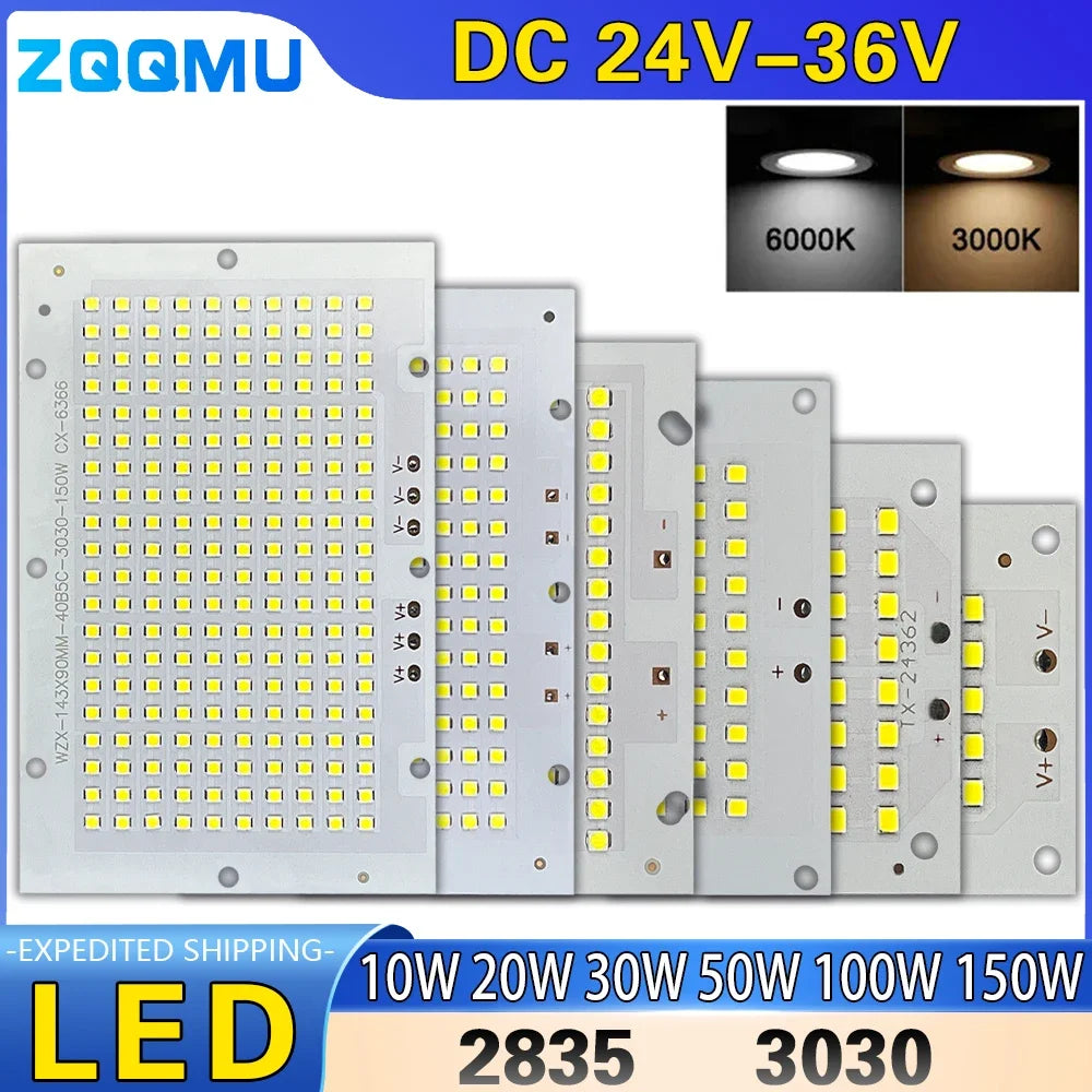 plaque led smd 2835 aluminium gris mat projecteur haute puissance éclairage intérieur extérieur