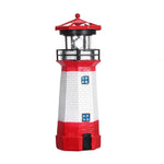 phare solaire rotatif rouge blanc certification ip65 classiqueextérieur jardin decoration