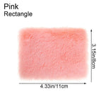 tapis peluche douce moderne rose blanc 11cm 18cm 18.5cm 8cm accessoire poupée maison jouet