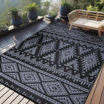 tapis moderne noir blanc motif géométrique triangle losange polyester rectangle