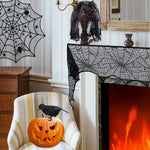 rideau halloween noir toile d'araignée chauves souris imperméable réutilisableextérieurintérieur