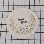 ensemble assiettes sous verres fleurs motif artisanal rustique cuisine table manger