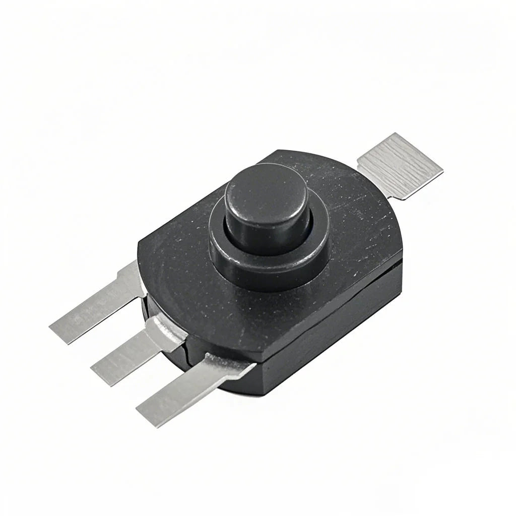 interrupteur bouton pression noir moderne certifié rohs ccc cqc 27.6mm 17.2mm 4.8mm 3modes 5ans