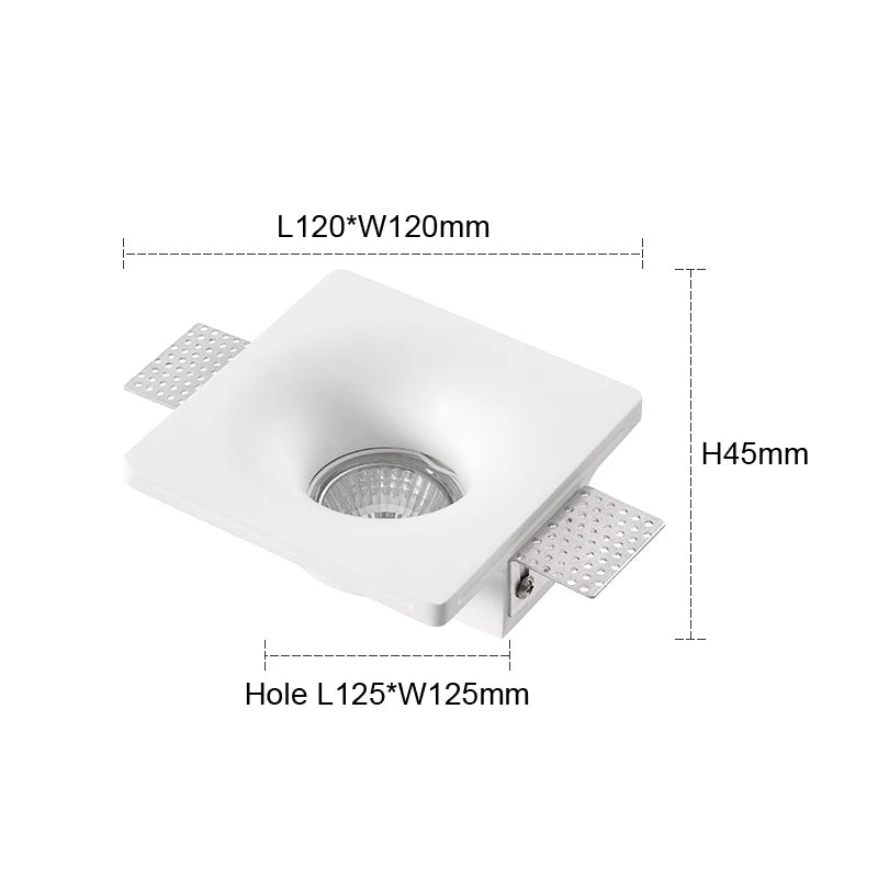 Spot LED Blanc Mat Anti éblouissement Gypse Moderne Salon Chambre Éclairage LED GU10