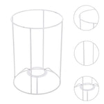 support lampe blanc moderne cadre suspension fil métallique abat jour tambour protection ampoule diy