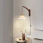 lampe murale moderne led blanc doré chambre entrée salle bain interrupteur mural câble électrique
