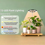 lampe led plantes 72 leds 10 niveaux luminosité ajustable 3h 9h 12h blanc noir