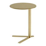 table d'appoint moderne table ronde acier inoxydable verre transparent minimaliste décoration maison plateau 48cm