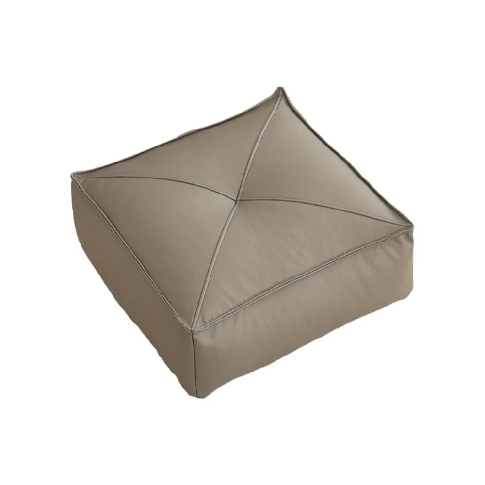 pouf carré moderne simili cuir beige orange vert mousse pe doux anti décubitus minimaliste