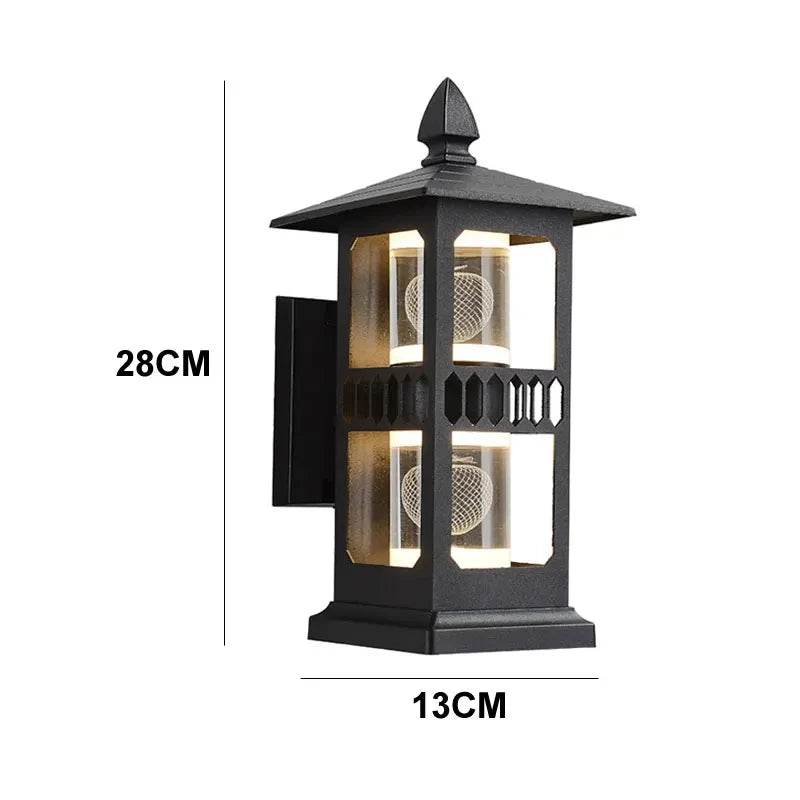 lampe murale classique transparente géométrique fixée mur noir éclairage d'entrée chambre salle bain