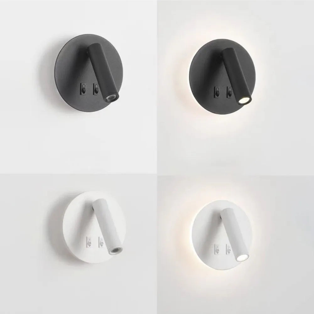 Lampe de lecture murale LED pour bureau avec design minimaliste