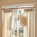 tringle rideau extensible marron rustique bohème semi transparent moderne vêtements pinces linge