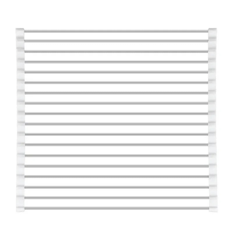 étendoir vaisselle pliable moderne acier inoxydable gris blanc clips fonctionnel cuisine
