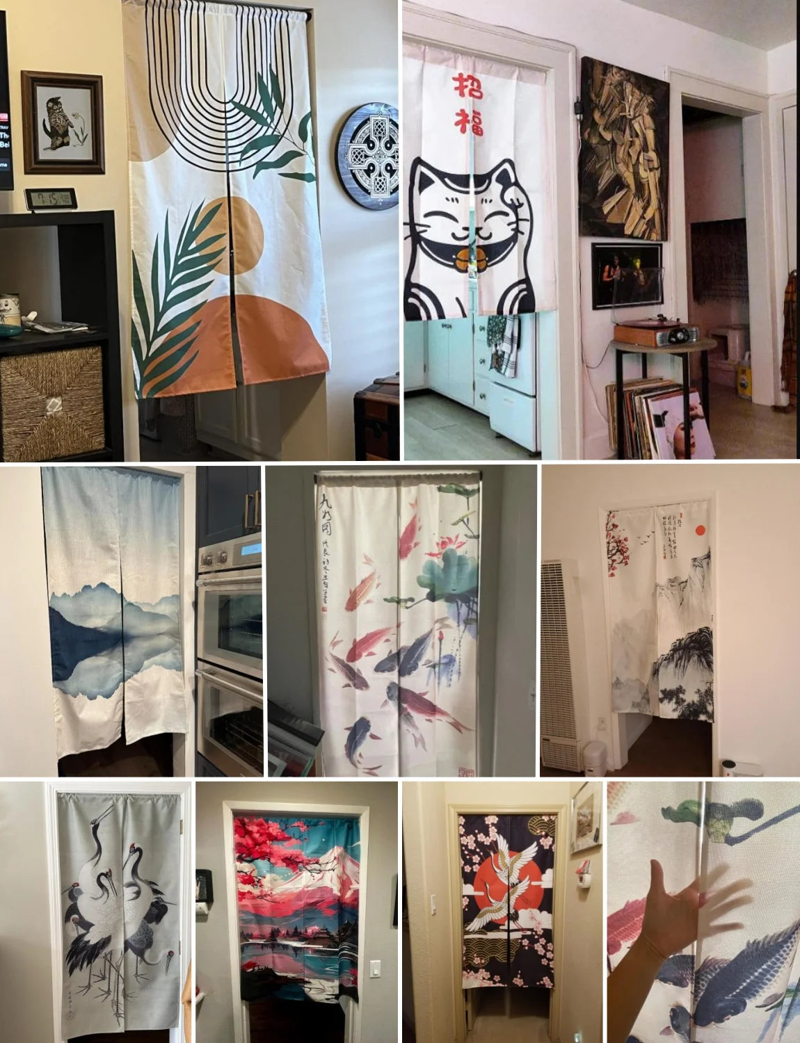 rideau porte personnalisable imprimé motifs animaux moderne opacité maison lin