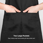 tablier noir uni élastiques poche classique cuisine restaurant opacité polyester