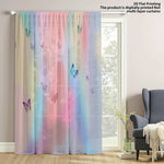 rideau papillons pastel floral transparent moderne métalliques fenêtre chambre salonhôtel