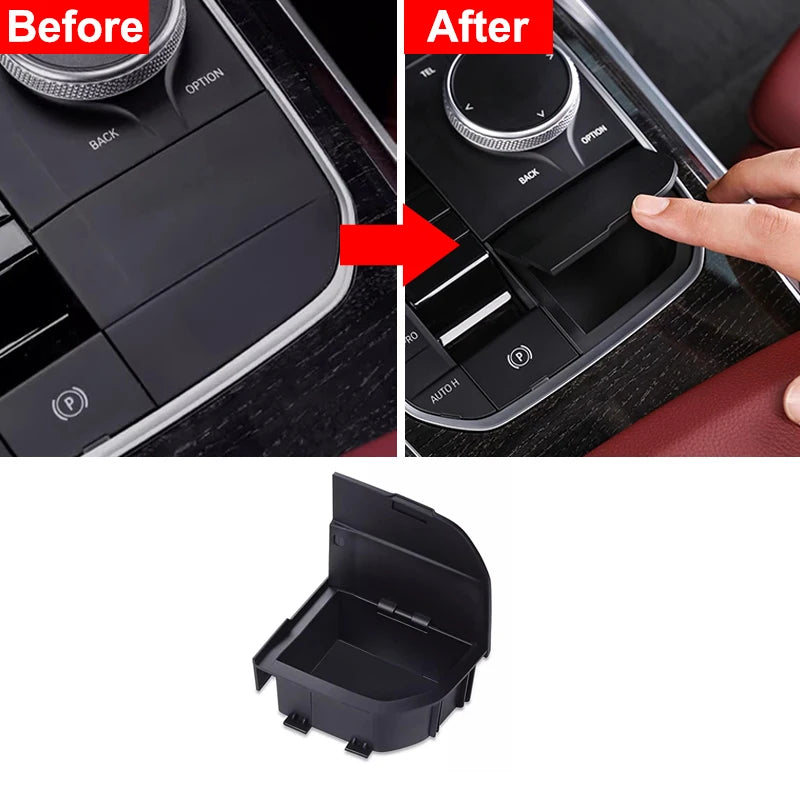 boîte rangement console centrale bmw series x3 x5 sans couvercle moderne