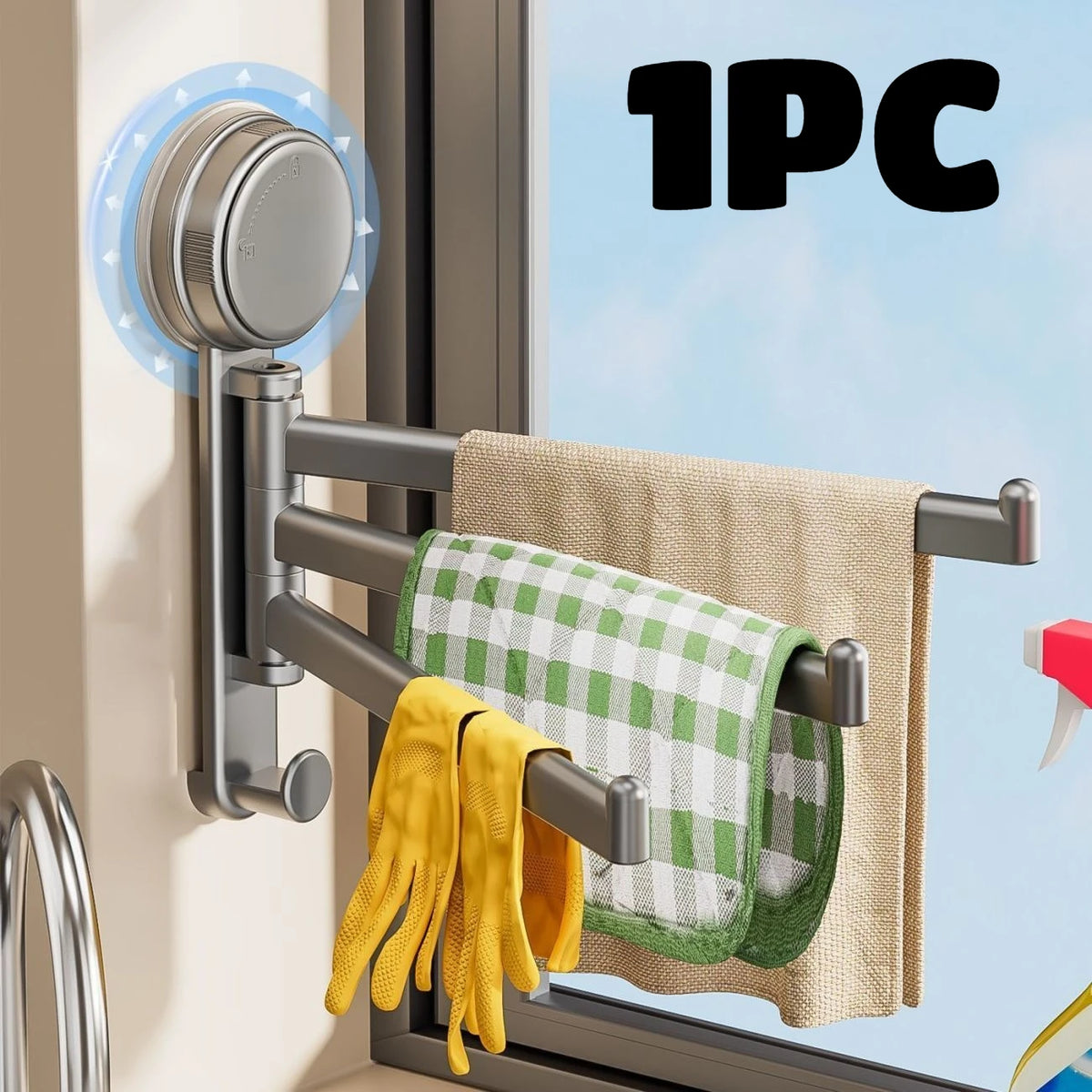 porte serviettes mural ventouse rétractable moderne serviettes torchons gants vaisselle salle bain cuisine