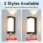 lampe murale led moderne noire blanche 12w 85265v étanche extérieure chambre entrée salle bain