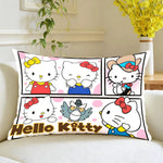 taies d'oreiller hello kitty dessins animés rose blanc jaune bleu gris 30x50cm 40x60cm 50x70cm