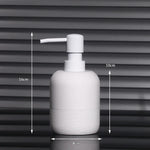 distributeur savon liquide céramique blanc beige moderne minimaliste texture granulée Pompe.pression