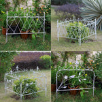 grille jardin art nouveau vert blanc support plante cloison décorativeextérieur facile assembler