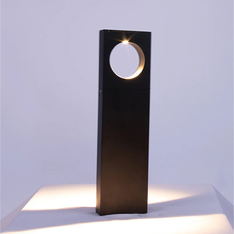 lampe led extérieure noire moderne ip65 waterproof fixe autonomes aluminium