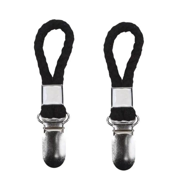 pinces serviettes corde tressée moderne couleur beige noir blanc rouge vert clips magnétiques salle