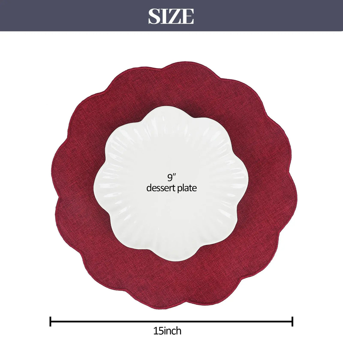 placemats rustiques lin rouge tissage naturel résistants chaleur table cuisine