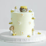 décoration gâteau abeilles pot miel fleurs thème anniversaire enfant sucré pâtisserie desserts fournitures festive