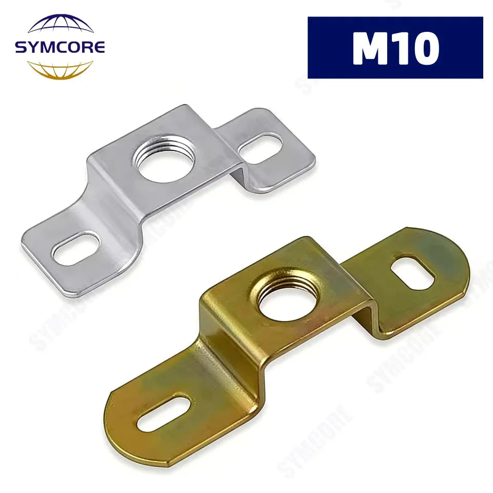 supports suspension métalliques plaques fixation argentées dorées industriels modernes m10 lisses brillants opaques