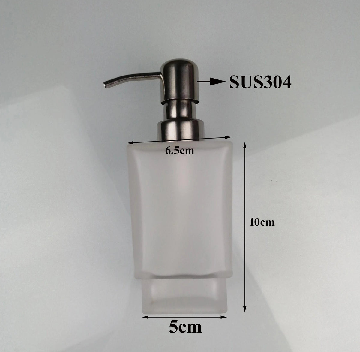 distributeur savon liquide verre blanc moderne fixation murale sans motif mousse Pompe intégrée clean