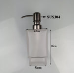 distributeur savon liquide verre blanc moderne fixation murale sans motif mousse Pompe intégrée clean