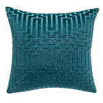 housse coussin géométrique velours moderne turquoise blanc orange violet noir 45x45cm