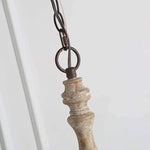 lustre suspendu bois rustique vintage marron foncé ampoules e14 62cm 59cm