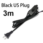 câble électrique interrupteur noir blanc moderne 1m 1.8m 3m 5m vde safe