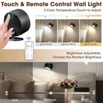 lampes murales led rechargeables télécommande moderne noir blanc minimaliste