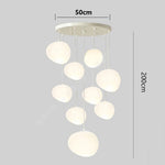 suspension lumineuse moderne blanche ronds alliage opacité éclairage intérieur salle bain led autoinstallation flux
