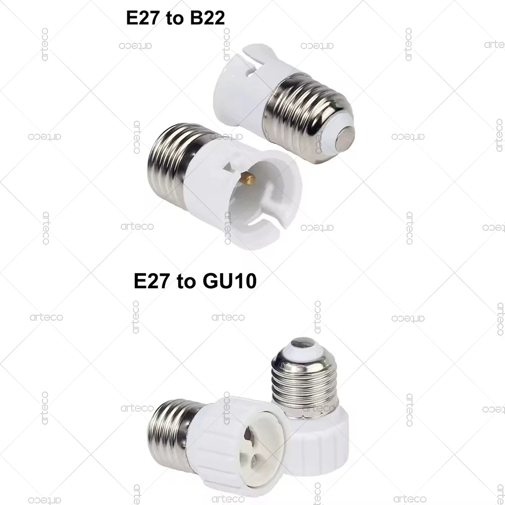 adaptateurs led e27 e40 b22 gu10 e12 e14 mr16 g9 blanc modernes opaques