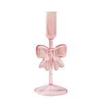 bougeoir moderne rose ruban décoratif base plate décoration table événement mariage