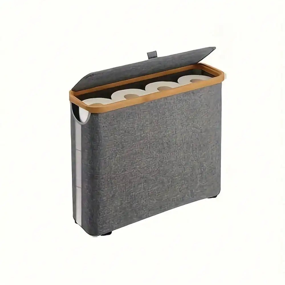 boîte papier toilette bambou noir moderne pratique grande capacité chambre salon