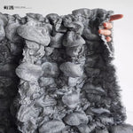 tissu polyester biodegradable gris texturé artisanal 80cm large décoration bricolage création couture matériaux opaques